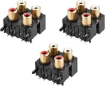 Uxcell Concentric Outlet 4 Rca Female Jack 8-PIN Connector Socket Panel.... Fixed Price $12.92.