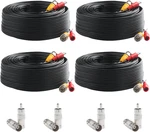 Bnc Video Power Cable 100FT 4 Pack Cctv Security Camera Wire Connectors. Fixed Price $53.99.