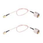 2PCS Rf Coaxial Assembly Sma Male To Uhf PL259 30CM 12IN RG316 Cabl.... Fixed Price $18.42.