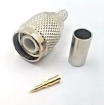2PC Rf Connector Tnc Male Crimp Nickel Plated Delrin Insulation Die Cast Lmr 195. Fixed Price $9.95.