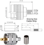 10PCS SL16 Male UHF-J-3M Connector With SYV50-3/RG58 Rf Copper Shaft All. Fixed Price $18.72.