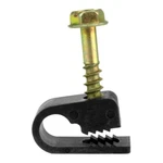 Skywalker Single Cable Flexible Screw Clips (100 Pack, Depth: 7/8", Black). Fixed Price $14.99.