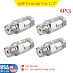 4PCS SO239 Uhf Female Jack Connector 1/2" Corrugated Coax Cable Andrew LDF4-50A. Fixed Price $22.94.