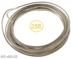 25FT RG405 Semi-rigid Bulk 50 Ohm High Temperature Coax Cable, RG-405-25. Fixed Price $22.50.