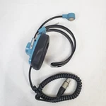 Vintage Clear-com Blue Single Muff Production Headset 4-PIN Female Xlr. Fixed Price $125.97.