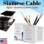 RG59 Siamese Cable 250FT 500FT 1000FT Coaxial 20AWG + 18/2 Security Camera Wire. Fixed Price $43.99.