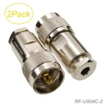 2-PACK Uhf PL-259 Male Clamp-type Connector For RG58 RG142 LMR195 Coax. Fixed Price $9.99.