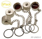 5-PACK Protective Metal Covers W/chains For Uhf SO-239 And N-type Jacks. Fixed Price $10.99.