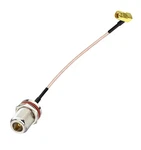 Rf Coaxial Cable Assembly Sma Right Angle To Female Bulkhead 12''. Fixed Price $11.85.