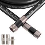 Reliagint RG6 Coaxial Cable Black, 75 Ohm With Ft,. Fixed Price $21.99.