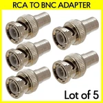 5 Pack Rca Jack Bnc Plug Adapter Coaxial Cable Connector Converter Hdtv Cctv. Fixed Price $10.89.