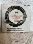 Radioshack 100 75 Ohm Coaxial Cable #15-1527 Pre-assembled W/f Type Connectors. Fixed Price $16.99.