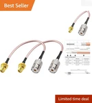 6'' Handheld Antenna Cable For Uhf & Mobile Radios - Dual Pack Connectivity. Fixed Price $23.99.
