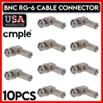 10 Pcs 90 Bnc Connector Right Angle Twist Plug For RG-6 Coaxial Cable. Fixed Price $15.99.