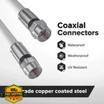 Cimple 30 Ft RG6 Coaxial Cable White F81 Rf Digital Audio Video Tv. Fixed Price $27.99.