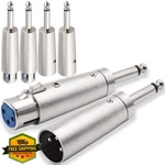 Dkardu 6 Pcs Xlr Female To 1/4" Mono Ts Audio Adapter. Fixed Price $27.99.