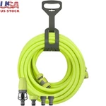Hybrid Polymer Garden Hose Kit Quick Connect Nozzle All Weather Flexibility New. Fixed Price $45.73.