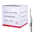Five Star Cable RG6 Shielded 1000 Coaxial Etl Listed Ft, White. Fixed Price $132.56.