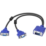 Saisn Dual Vga Splitter Monitor Cable 1 2 Female Adapter Blue. Fixed Price $13.13.