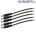 (5-PACK) Dc Power Pigtail Male Barrel Plug 6-INCH Wire Cable 5.5MM 2.1MM 5X. Fixed Price $5.75.