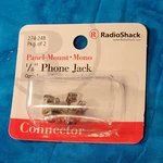 Panel Mount Mono 1/8" Phone Jack, Radioshack Brand 274-0248 Pkg Of New Nib. Fixed Price $5.99.