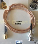 Bnc Plug To Smb Female Jack 75 Crimp RG179 Cable Jumper Pigtail 1M 3FT Usa. Fixed Price $12.99.