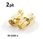 2-PACK Rp-sma (reverse Polarity) Female To Gold Adapter, RF-S105-2. Fixed Price $9.99.