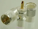 Premium W5SWL Series PL-259 Coax Connector RG-8 RG-213 Silver Teflon Gold 2-PACK. Fixed Price $12.20.