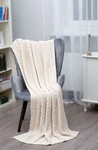 Saol Merino Wool Blend Bed Scarf Runner Irish Chunky Cable Knit Throw Cover. Fixed Price $63.90.