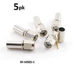 5-PACK Of RG58A Sma 3-PIECE Crimp Hex Connectors, Cablesonline RF-M905-5. Fixed Price $11.99.