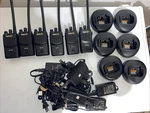 Lot Of 6 Motorola Mag One BC130 Vhf Two-way Radios AAH84KDJ8AA2AN Full Set. Fixed Price $295.00.