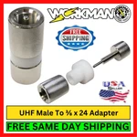 Workman UHF3824 3/8 X Threaded Antenna Stud To SO-239 Adapter Cb Ham Radio. Fixed Price $19.94.