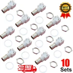 10PC White Board Pcb Mount Right Angle Bnc Female With Nut Bulkhead Connector. Fixed Price $9.47.