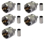 Crimp 2-PIECE Connectors Uhf Male PL259 For RG58U Coax Cable Tram 1310. Fixed Price $15.50.
