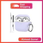 Ahastyle Airpods Case Cover (2024) With Cleaning Kit, Soft Silicone Shockproof. Fixed Price $14.20.