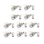 SET(10) Mini-uhf Male Crimps Connector For RG-58/U Cable Radio Antenna Adapter. Fixed Price $16.99.