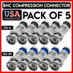 Pack RG-59 RG-6 Bnc Compression Connector Male Cctv Premium Coax Cable Adapter. Fixed Price $10.49.