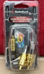 Radio Shack Rca Male Compression Connectors For: Mini RG-59/U Nib Nos 6PK. Fixed Price $15.00.