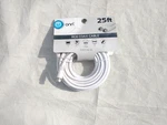 Onn RG6 Coax Cable 25 Feet For Type Jacks, Tv Satellite Antenna Dvr. Fixed Price $6.26.