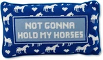 Needlepoint Decorative Throw Pillow - Hold My Horses 9" X 15" Small Embroide. Fixed Price $208.99.
