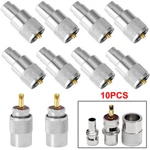 10PACK PL259 Solder Connector Plug With Reducer For RG8X Coaxial Cable Usa. Fixed Price $13.89.