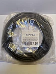 Cimple 100 Feet Black RG6 Coaxial (coax) Cable; Weather Booted Connector. Fixed Price $30.00.