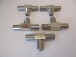 5 Pack T-type Coaxial Connector Adapter Jack Female Tee Tv/vcr DLS-139 Nos. Fixed Price $9.95.
