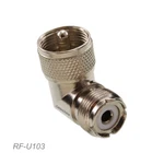 Uhf PL259 To SO239 Female Right Angle Adapter, Cablesonline RF-U103. Fixed Price $8.95.