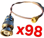 98X Nos RG-316 Coaxial Cable Bnc Male To Sma 17" Rf Pigtail 50 Ohm Lot!. Fixed Price $99.89.