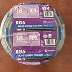 New Southwire Coax Cable, 100 Ft, 18 Awg, RG6 Quad Shield, Black. Fixed Price $19.43.