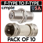 Pack F-type Coupler Adapter Coaxial Cable Screw Connectors F/f M/m 10X. Fixed Price $11.49.