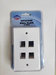 Shaxon 4-PORT Single Gang Keystone Wall Plate, 5-PACK White (BM303WP4-5B). Fixed Price $10.50.