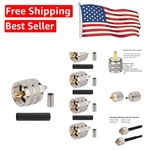 5-PACK PL-259 Uhf Male Crimp Connectors RG58 & RG400 Reliable Performance. Fixed Price $22.24.
