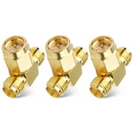 Rfaha 3PCS Antenna Adapter Sma Female Dual Connector Type Way Sp. Fixed Price $13.05.